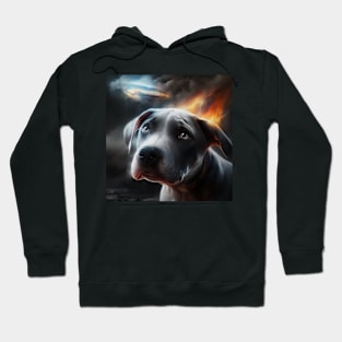 Scared Pit Bull Puppy Hoodie